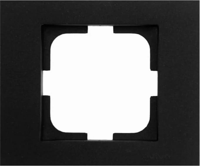 Afdekraam enkel - Afdekframe wandcontactdoos - OVIVO - ZWART