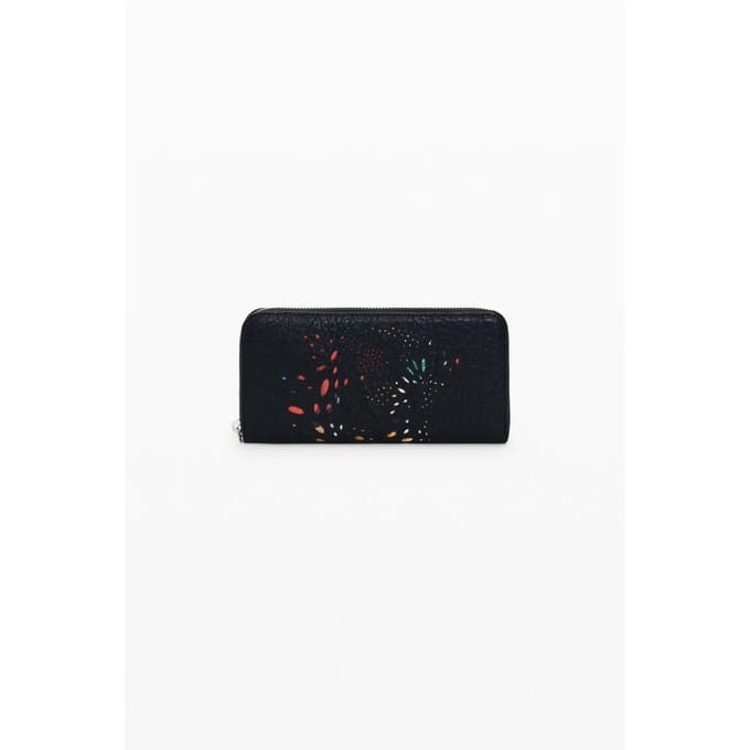 Desigual portemonnee Mone Notus Print Fiona Long Wallet Black zwart