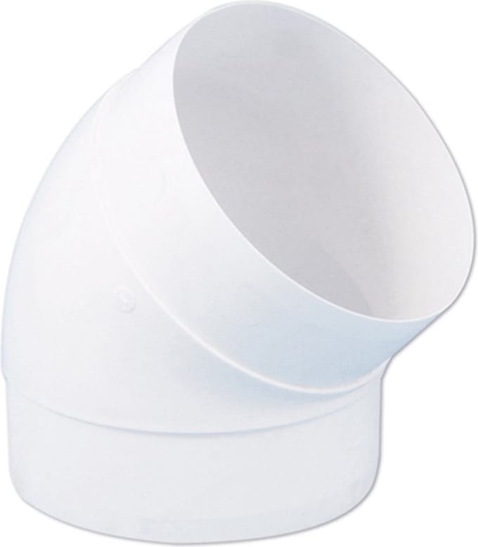 Nedco Bocht 125mm 45 graden wit