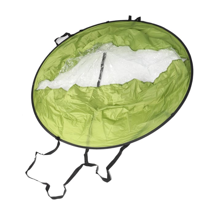 108cm Opvouwbaar Kajakzeil met Transparant Venster en Opbergtas (groen) beige
