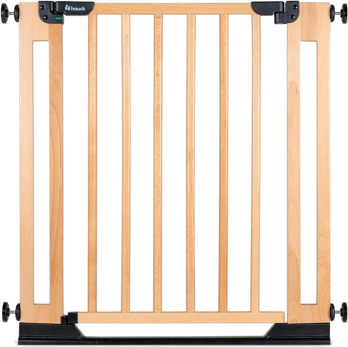 hauck Clear Step Easyclose Eco - Stevig deur en traphekje van beukenhout - Beech