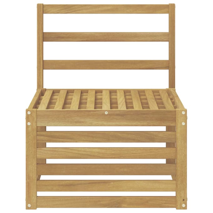 vidaXL - Buiten - Midden - Sofa - Massief - Acacia - Hout - Wit - 63 - x - 59 - x - 73 - cm