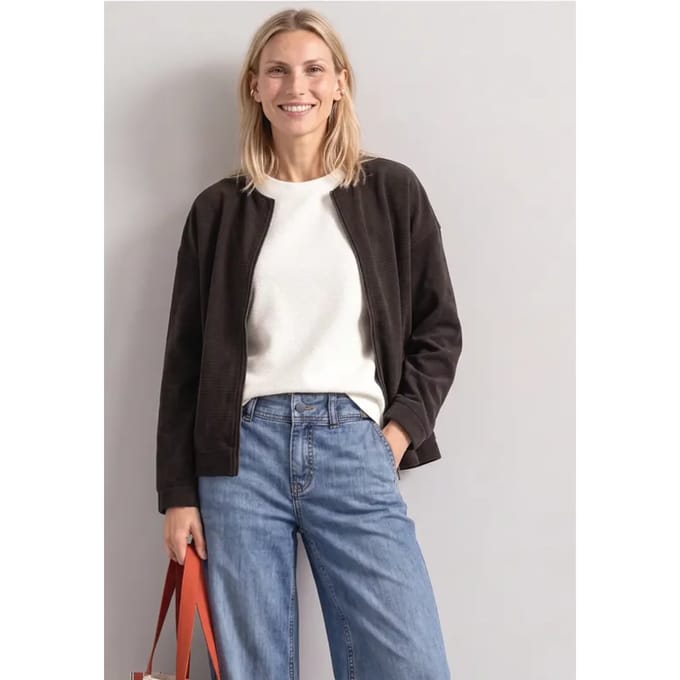 Jasje met ronde hals in corduroy-look