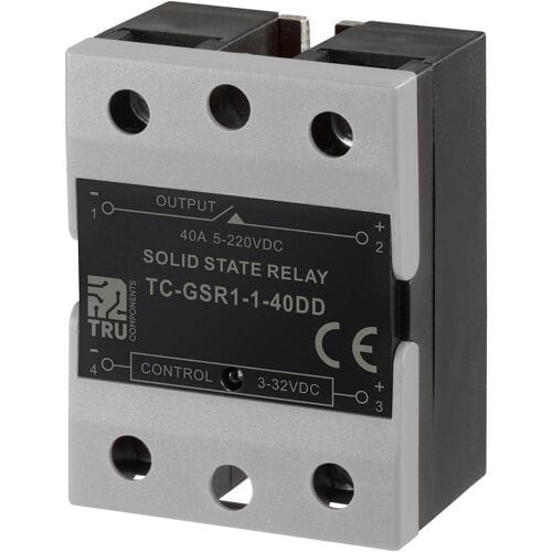 TRU COMPONENTS Halfgeleiderrelais TC-GSR-1-40DD 40 A Schakelspanning (max.): 220 V/DC DC-circuit 1 stuk(s)