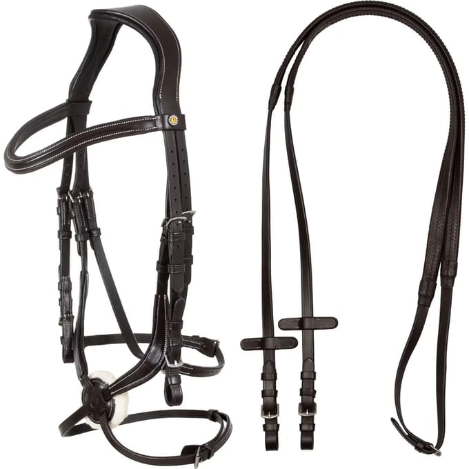 Halsband van leer Equestro