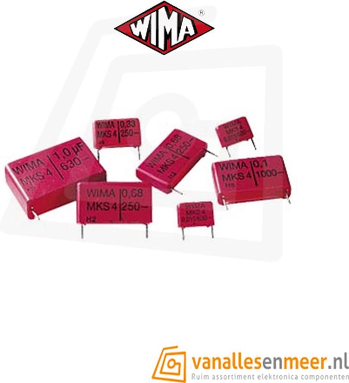 1UF 100V 10% POLYESTER FILM BOX TYPE CAPACITOR WIMA MKS2