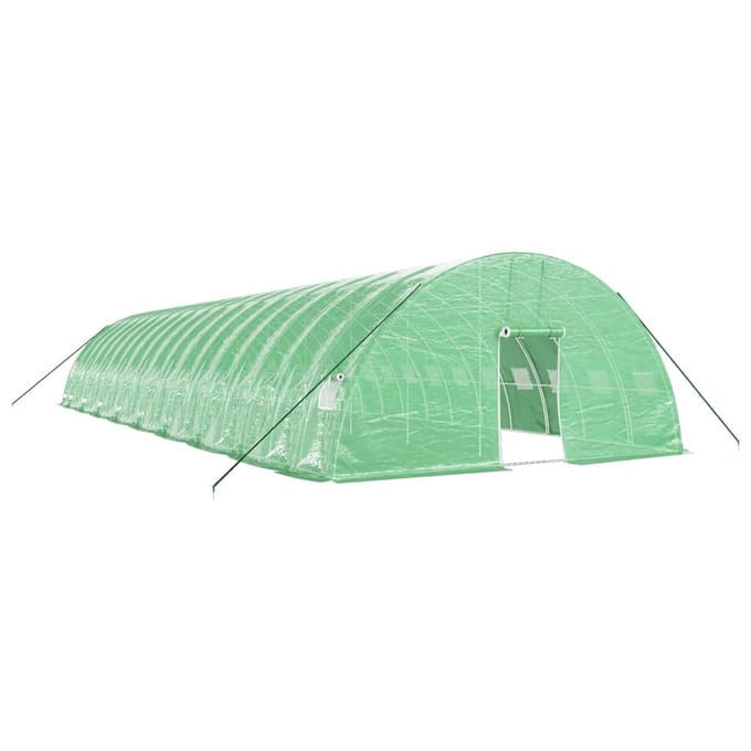 vidaXL - Tuinkas - met - stalen - frame - 108 - m² - 18x6x2,85 - m - groen