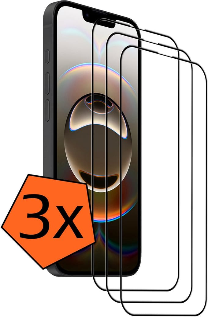 Screenprotector - 3 Stuks - Geschikt voor Apple iPhone 16e - Full Cover - Gehard Glas - Beschermglas - Tempered Glass - Screen Protector