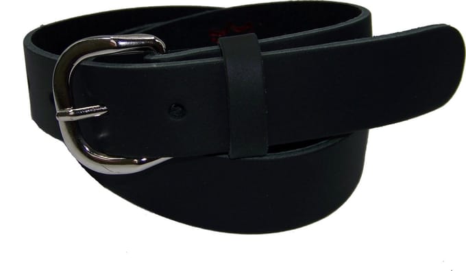 100% leer- 3 cm breed - Damesriem - zwart - taillemaat 100 cm.