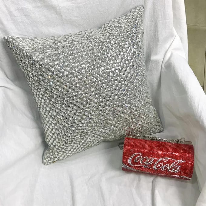 40x40cm Kussensloop Luxe Glitter Bling Sierkussen Diamant Kussensloop Strass Kussensloop Sierkussen Huis Kussensloop 40x40cm gray