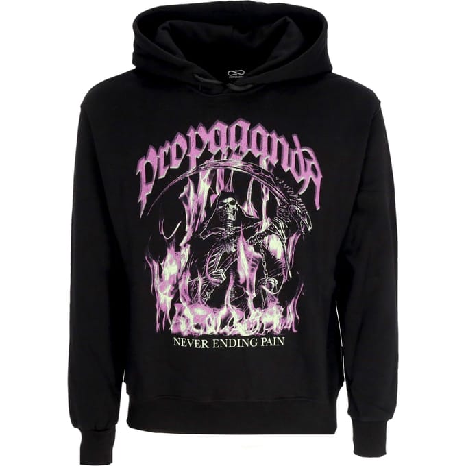 Mannen Hoodie Sleep Hoodie Black