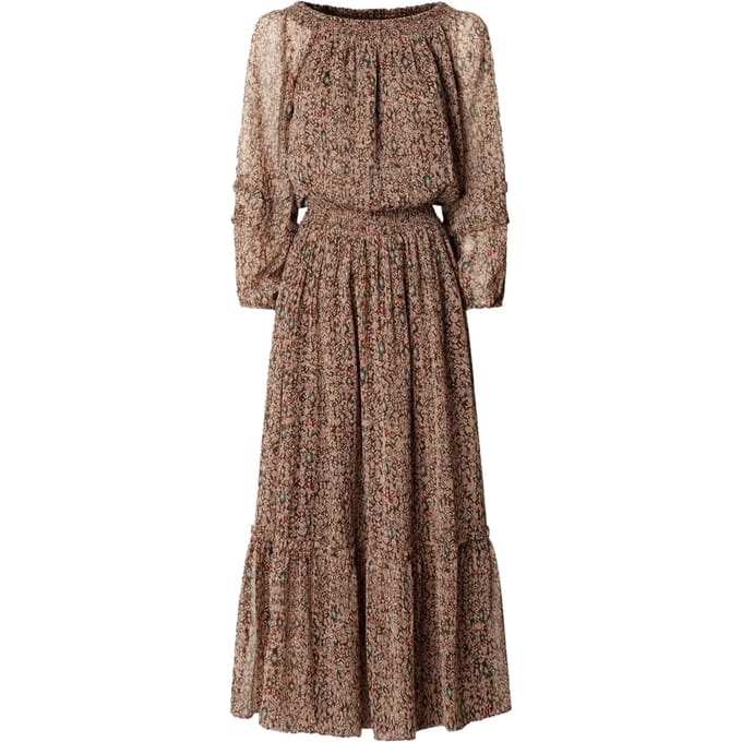 Pepe Jeans Dorotea 3/4 Mouw Midi-jurk Bruin M Vrouw