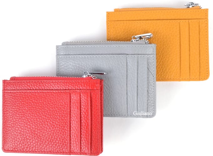 Giuliano portemonnee/pasjeshouder - Rood - Made in Italy