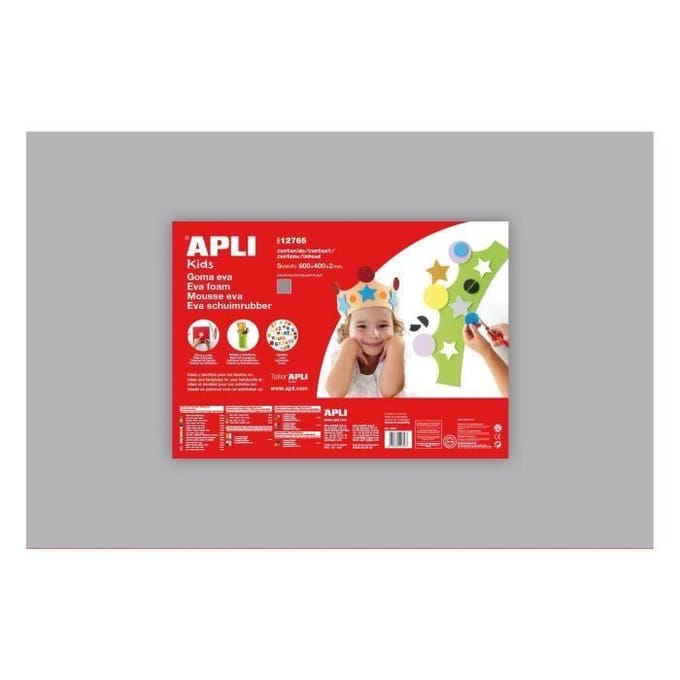 APLI 1 feuille de mousse caoutchouc - Gris