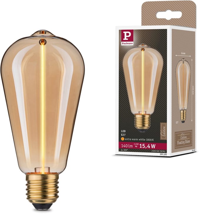 Floating Shine Standaard 230 V LED-kolf E27 140lm 2,8W 1800K Goud