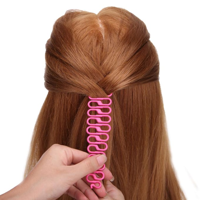 Frans haarvlechtgereedschap Weave Spons Haarvlechter Roller Haar Twist Styling Tool DIY-accessoires zwart