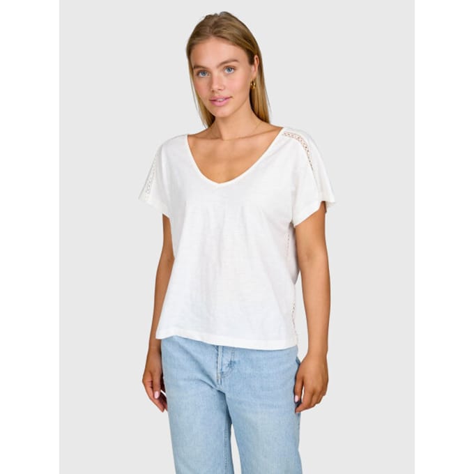 Brunotti - Duya - T-Shirt Snow - Dames - 100% Slubkatoen - Relaxed Fit - M