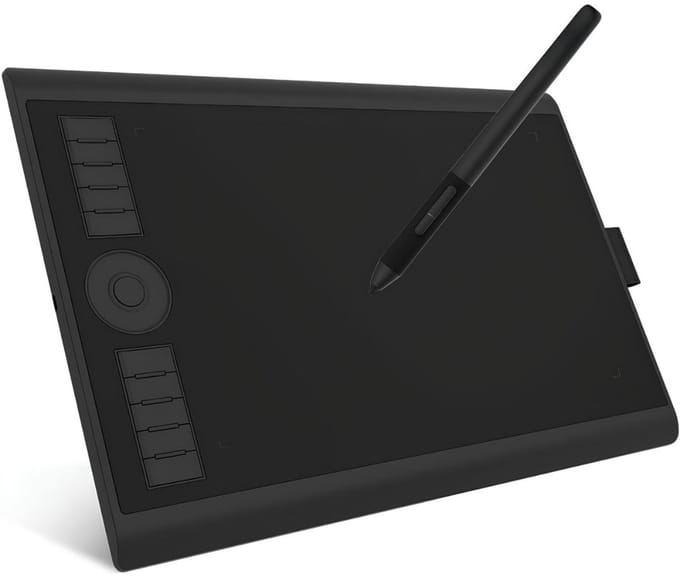 KAD® Tekentablet - Geschikt voor Android, Windows & Mac - 10 Programmeerbare Sneltoetsen - Zwart - 36cm x 24cm x 1cm