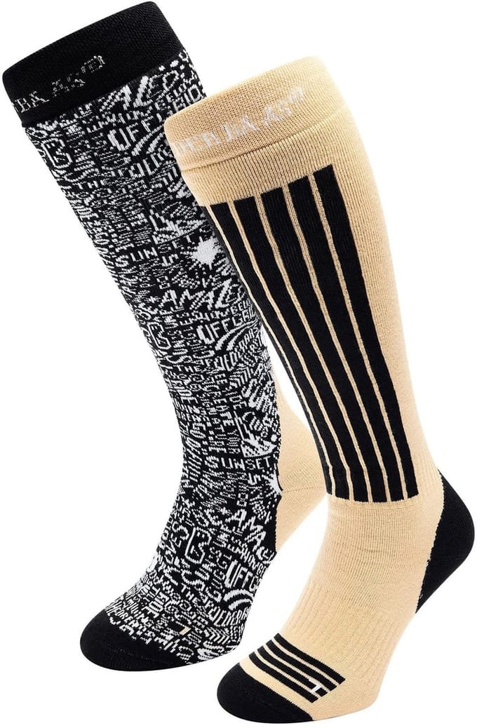 Poederbaas Skisokken 2-pack Black Multi-39/42
