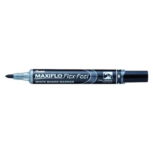 Whiteboardmarker pentel mwl5sbf maxiflo rond 1.5-4.5mm zwart