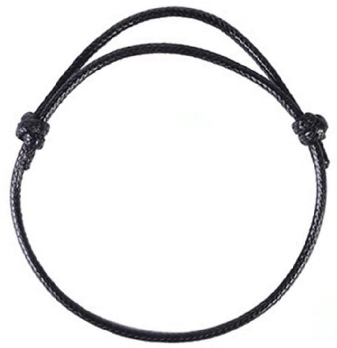 Enkelkoord- Zwart- Schuif-1 mm - Charme Bijoux