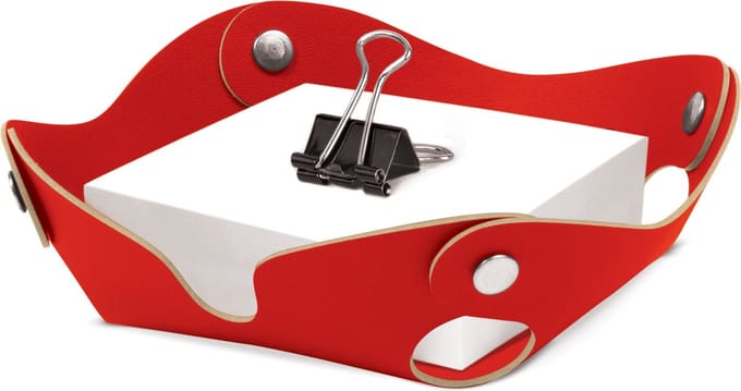 Vacavaliente - Studio Bureau Organiser - Gerecycled Leer - Rood