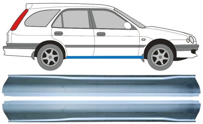 Reparatie dorpel voor Toyota Corolla E11 1997-2002 / Links + Rechts / Set