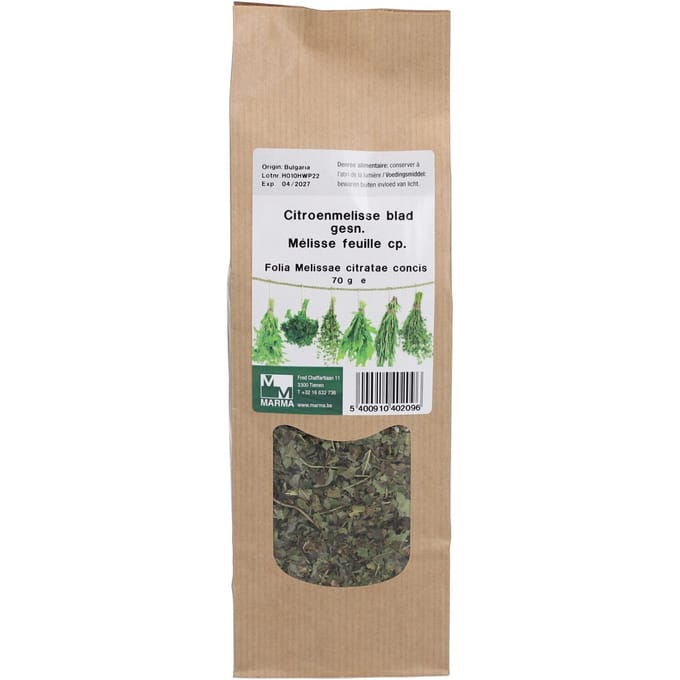 Marma Citroenmelisse blad gesn. 70g - Melissa officinalis 70 Kruiden
