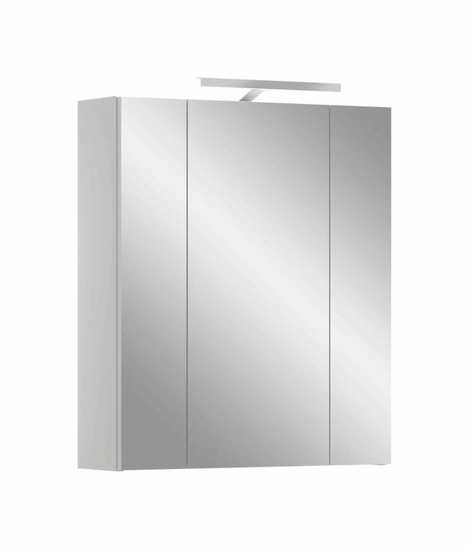 Linus spiegelkast inclusief verlichting wit hoogglans MDF TZ - 19x60x71cm