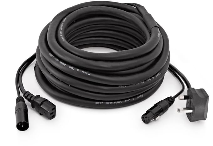 XLR en UK IEC Combinatiekabel van Gear4music, 20m