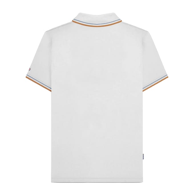 Lambretta Heren SS25 Twin Tip Poloshirt (Wit/Kleurig)