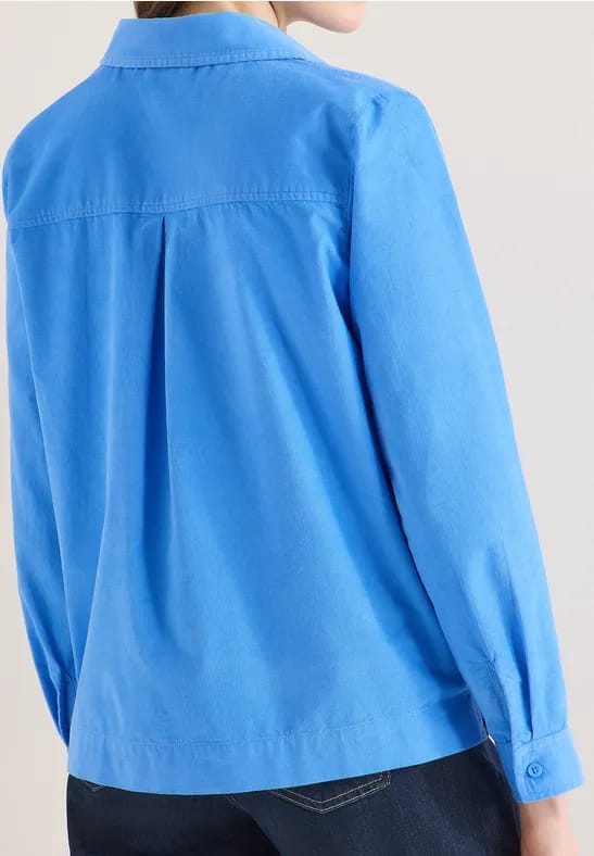Overhemdblouse in effen kleur