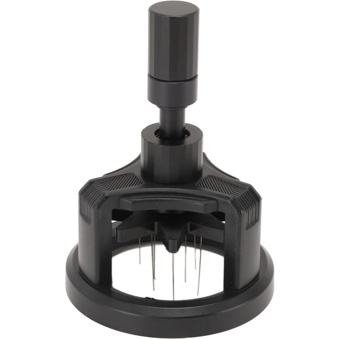 Koffie Roerstaafje Gereedschap Rotatie Type Magnetisch Roestvrij Staal Multifunctioneel Hand Naald Type Distributie Gereedschap 58mm gray