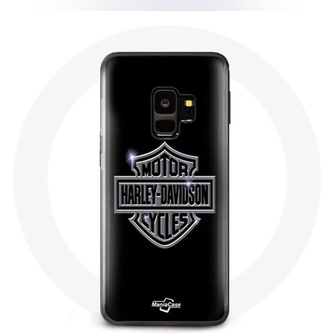 Coque - Harley Davidson - Galaxy S9 - Noir - Logo - Rigide