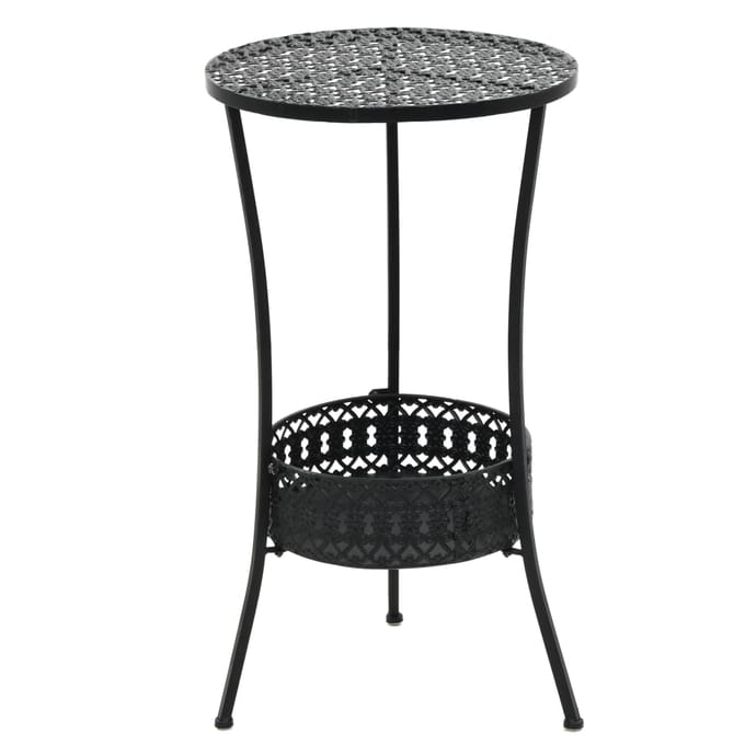 vidaXL - Bistrotafel - 40x70 - cm - metaal - zwart