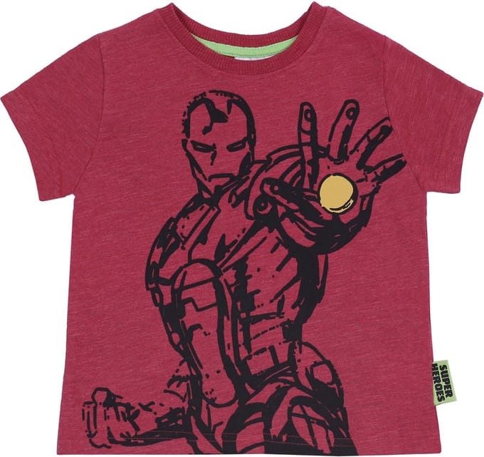 Rood jongens T-shirt SUPER HEROES MARVEL DEADPOOL AVENGERS