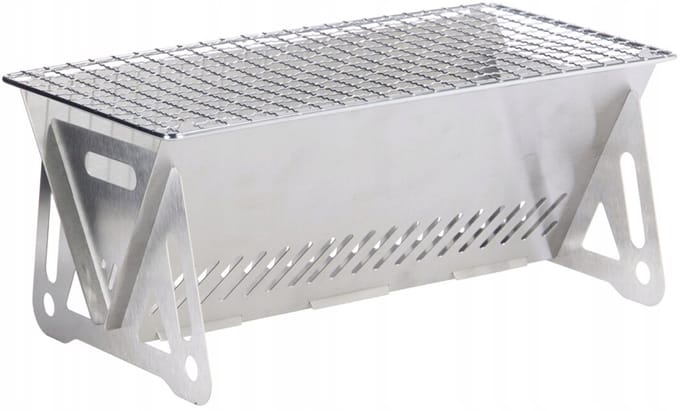 RVS - Mini Vouwbare Houtskool BBQ – Compact & Draagbaar - Zeer compact