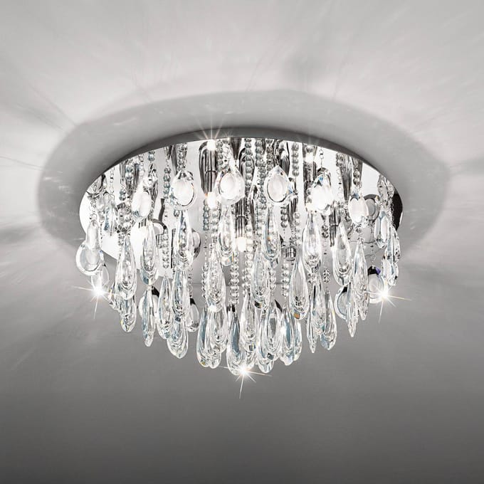 Stars of Light plafondlamp Calaonda, 58 x 31 cm, chroom