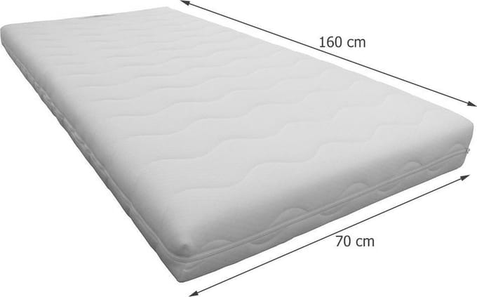 Slaaploods.nl Eagle - Kinder Matras - 70x160 cm - 12 cm dik - Wit