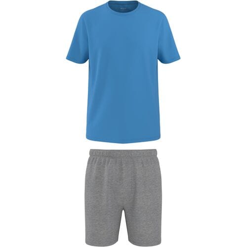 ESMARA MEN Korte heren pyjama (Blauw/grijs, S)