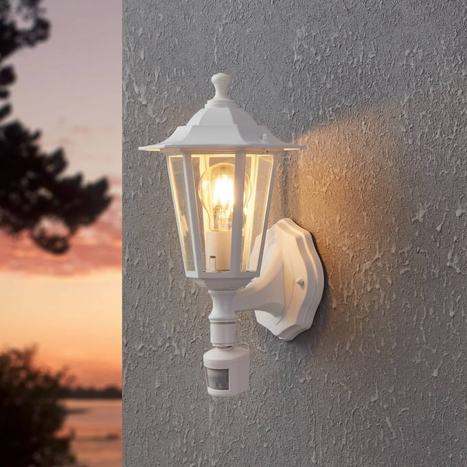 EGLO Laterna 5 Wandlamp Buiten - Bewegingssensor - 1 Lichts - Wit