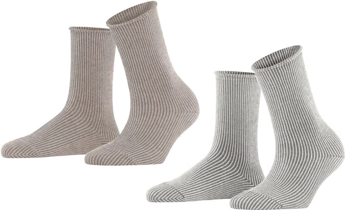 Esprit Sokken Vertical Stripe 2-Pack