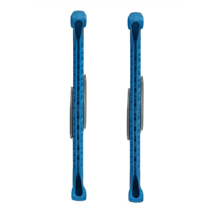 1 paire de protège-lames en plastique avec ressort réglable (bleu) bleu