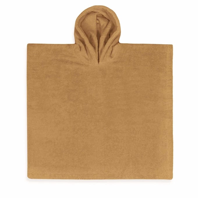 Gepersonaliseerde badponcho Large sand met naam geborduurd 1-6 jaar