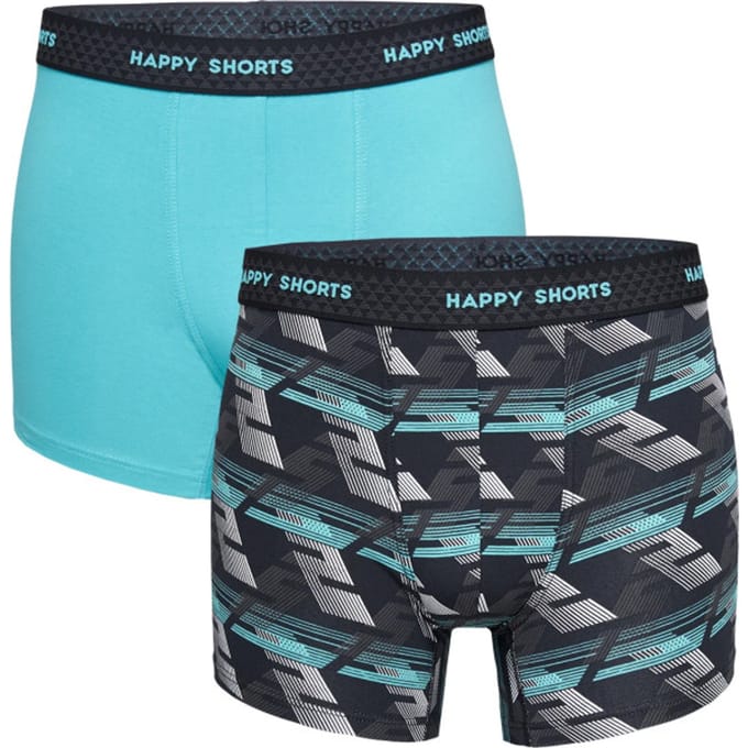 Happy Shorts 2-Pack Boxershorts Heren Met Graphic Print - Maat XXL