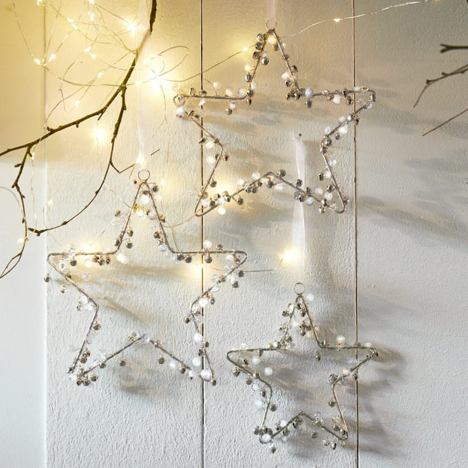 LOBERON Kerstversiering set van 3 Harley zilverkleurig