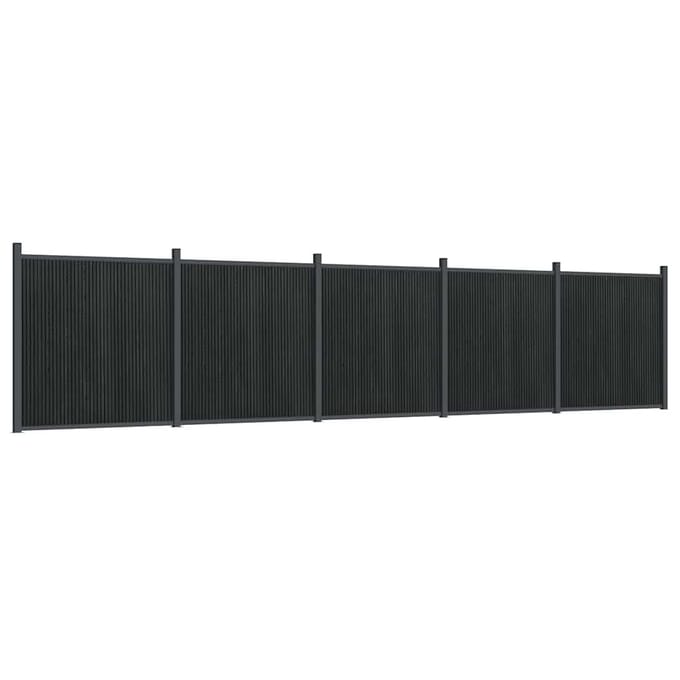vidaXL Schuttingpaneel 872x186 cm HKC grijs