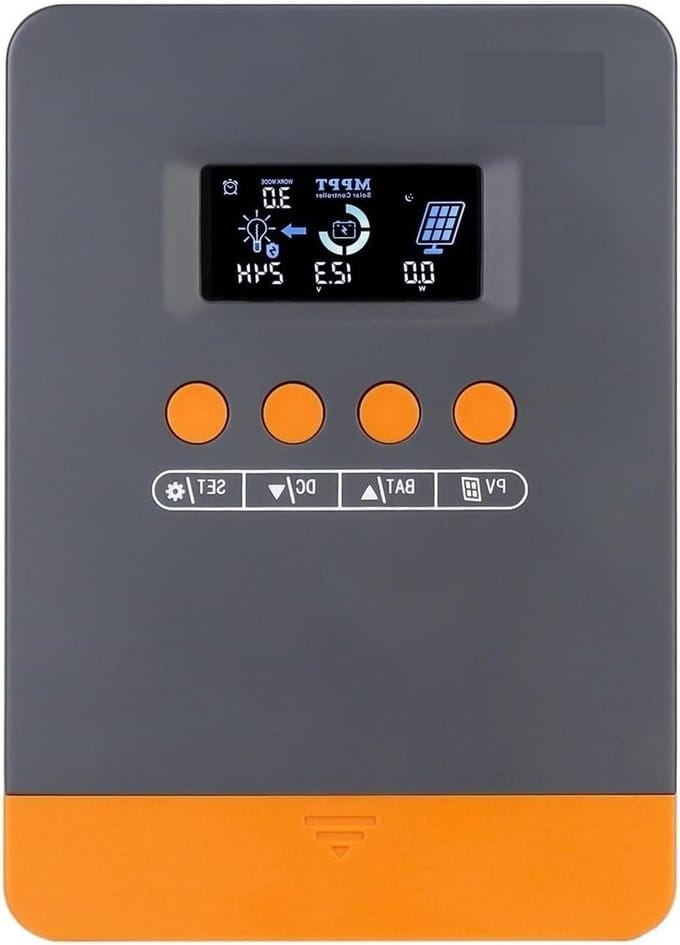 MPPT Zonne Laadregelaar - Solar Controller Energie Regulator - Zonnestelsel Beheer - Hoge Tracking Efficiëntie - DC100V 25A - Zwart