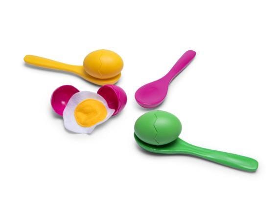 BS Toys Ei-Stafette - Eierlopen - Estafette Spel - 1 tot 4 Spelers - Vanaf 4 jaar - Balans Spel