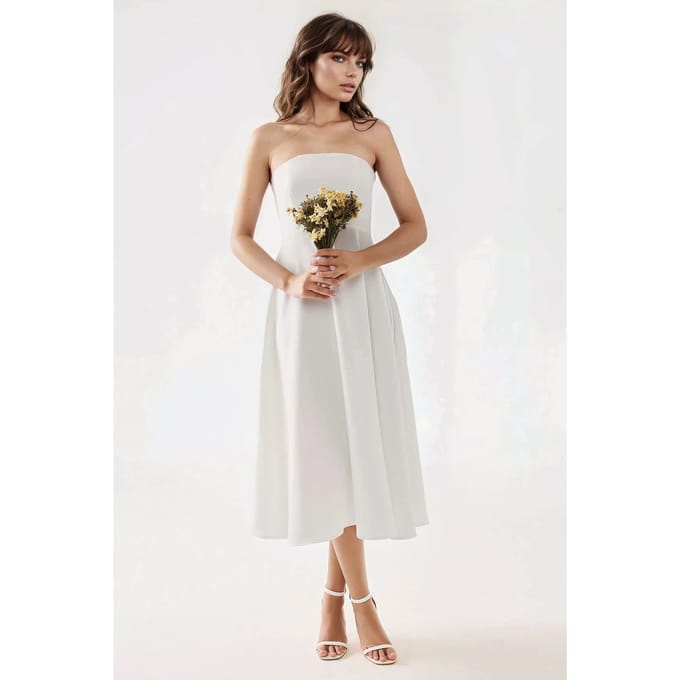 Bandeau Midi A-Lijn Jurk